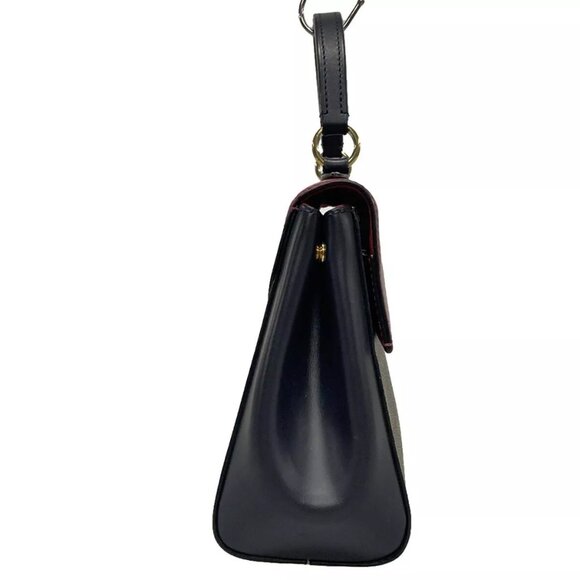 100% Authentic LOUIS VUITTON Cluny BB Monogram Bordeaux Navy Handbag 1063-102624 - Picture 4 of 14